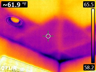 Infrared View of Attic Insulation